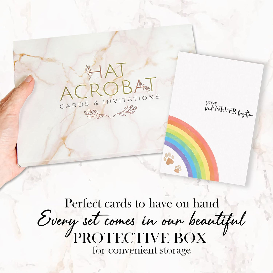 Hat Acrobat Pet Sympathy Card,Set of 24 Cats
