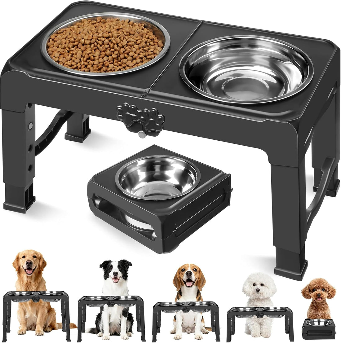 COMESOON Elevated Dog Bowls for Small Medium Dogs