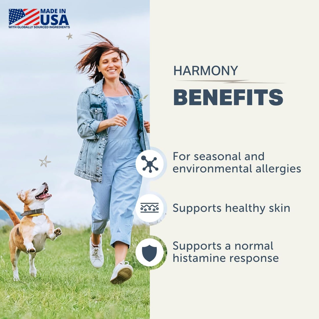 Four Leaf Rover Harmony - Quercetin for Dogs, Seasonal Allergy Support