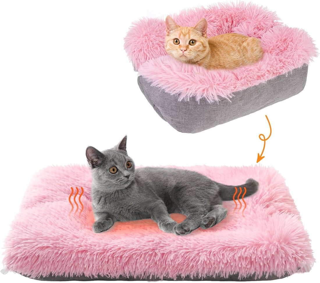 SCENEREAL Self-Warming Cat Bed Mat for Cats Small Dogs