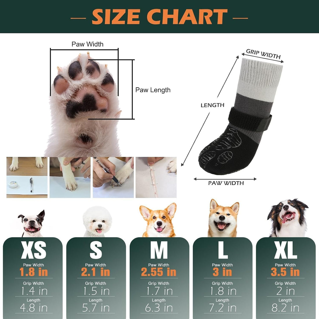 EXPAWLORER Anti Slip Dog Socks to Prevent Licking Paws,Anti Off Dog