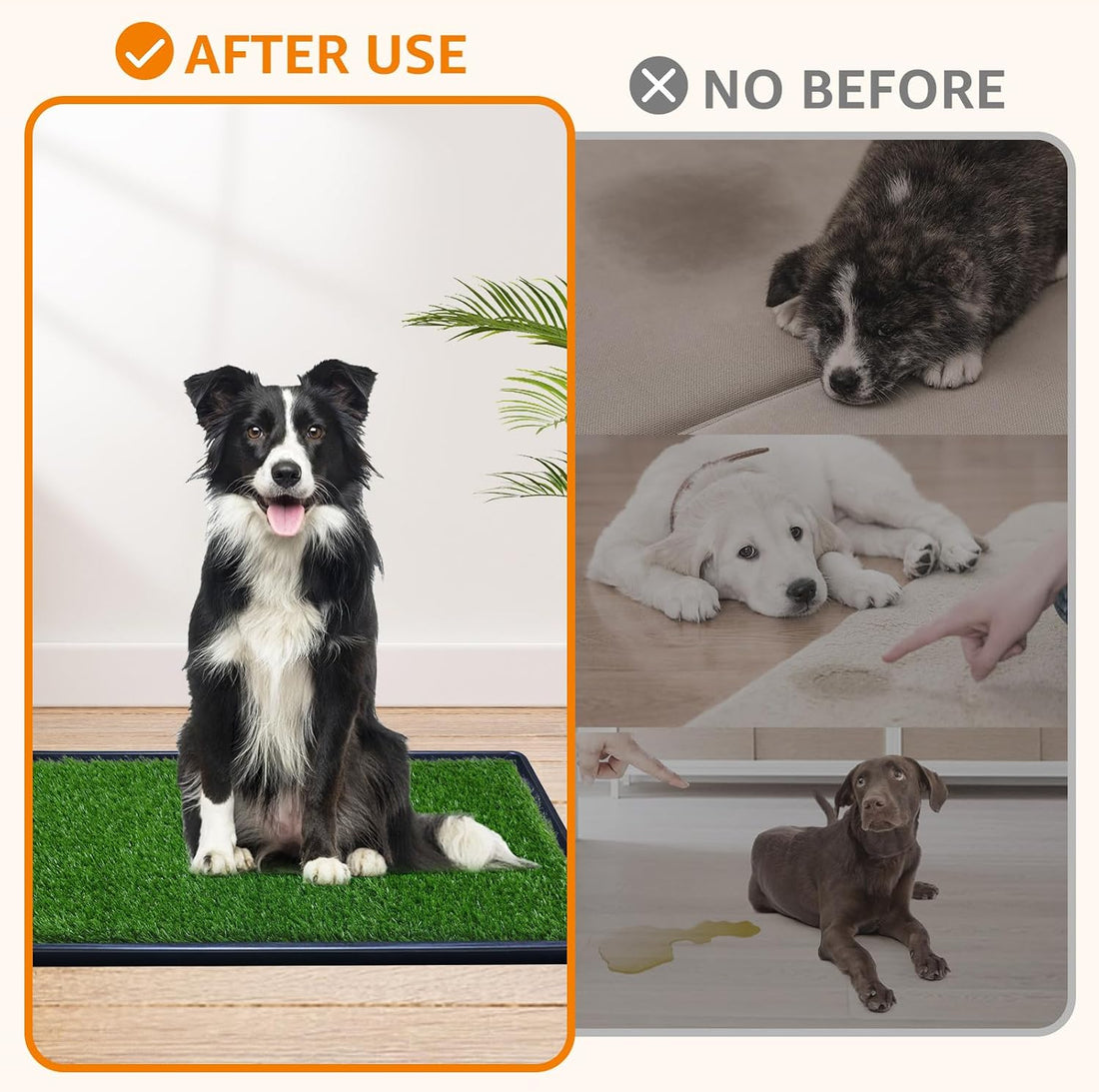 LOOBANI 33.2in x 21in Replacement Artificial Grass for Dogs Potty