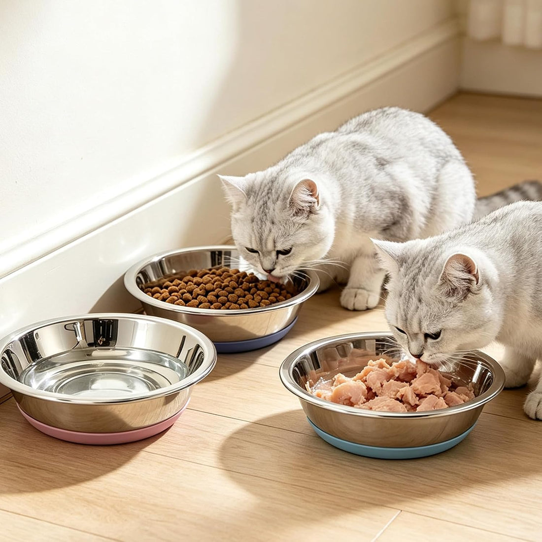 3 Pack Stainless Steel Cat Bowls