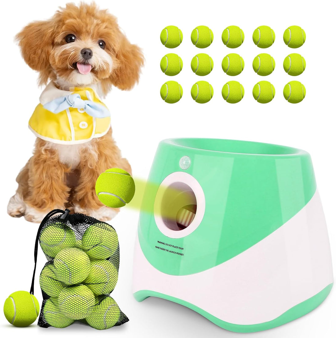 Automatic Ball Launcher for Dogs: Indoor Thrower Fetch Machine