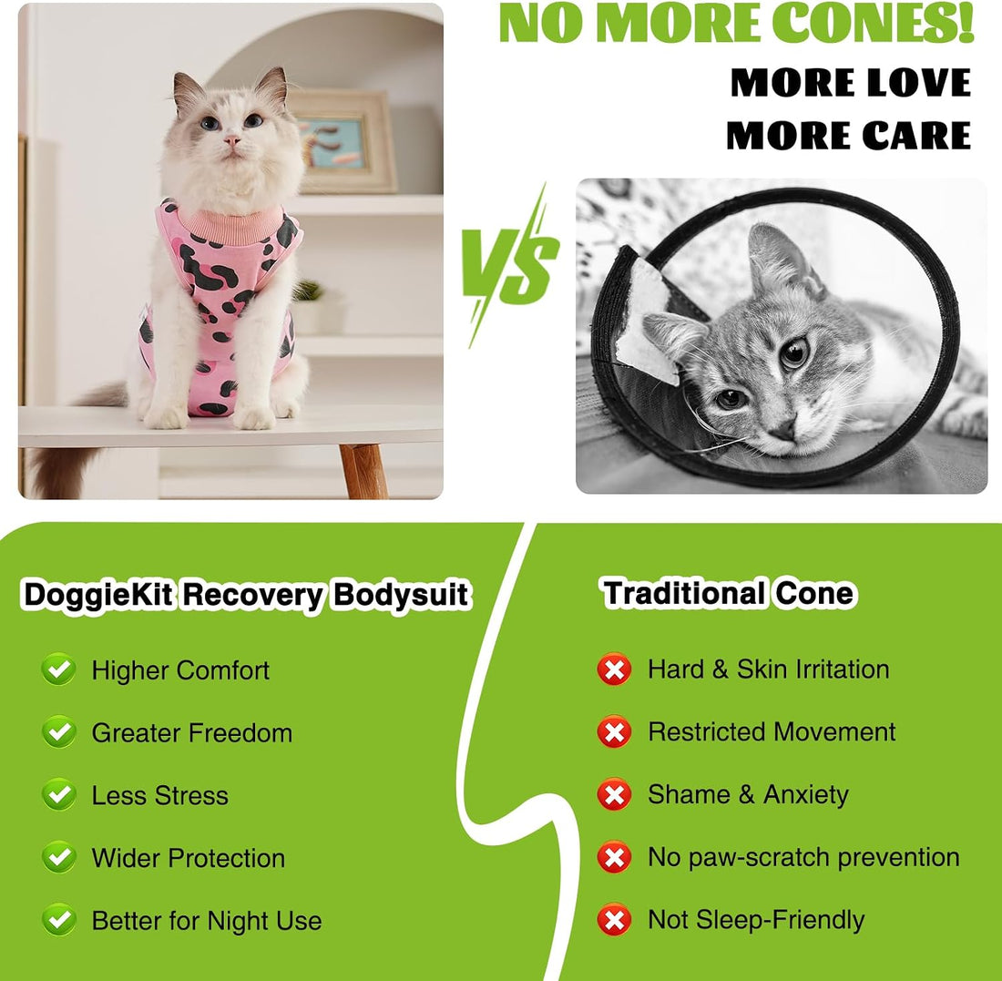 Cat Surgery Recovery Suit, Kitten Onesie for Spay Abdominal Wound
