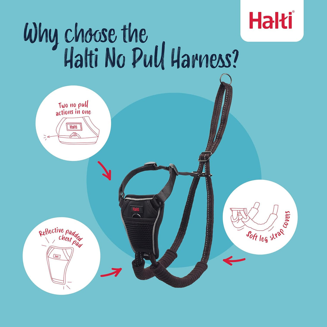 Halti No Pull Dog Harness | Size L, Black