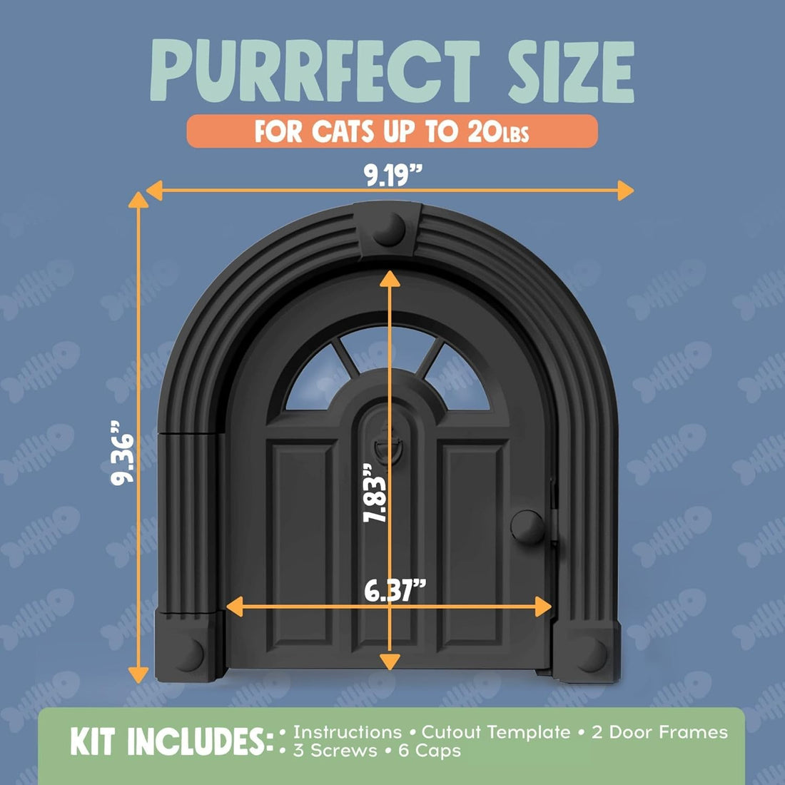 Purrfect Portal Meow Manor® Cat Door Interior Door - No-Flap