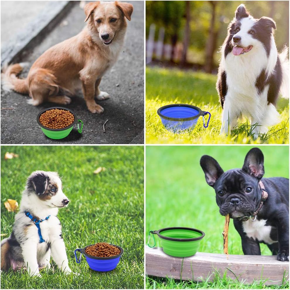 Collapsible Dog & Cat Bowls, Two-Pack