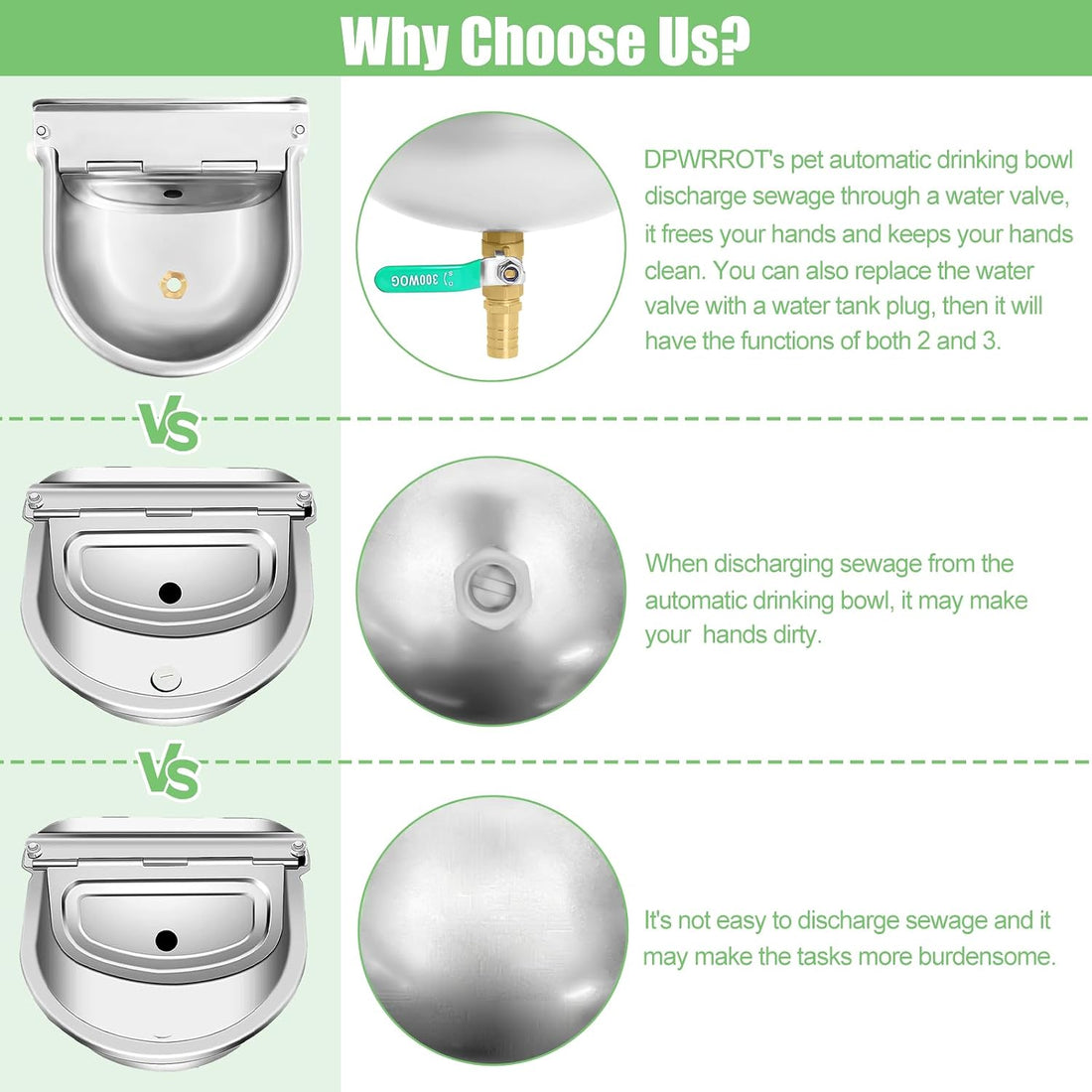 Automatic Livestock Water Bowl with Float Valves