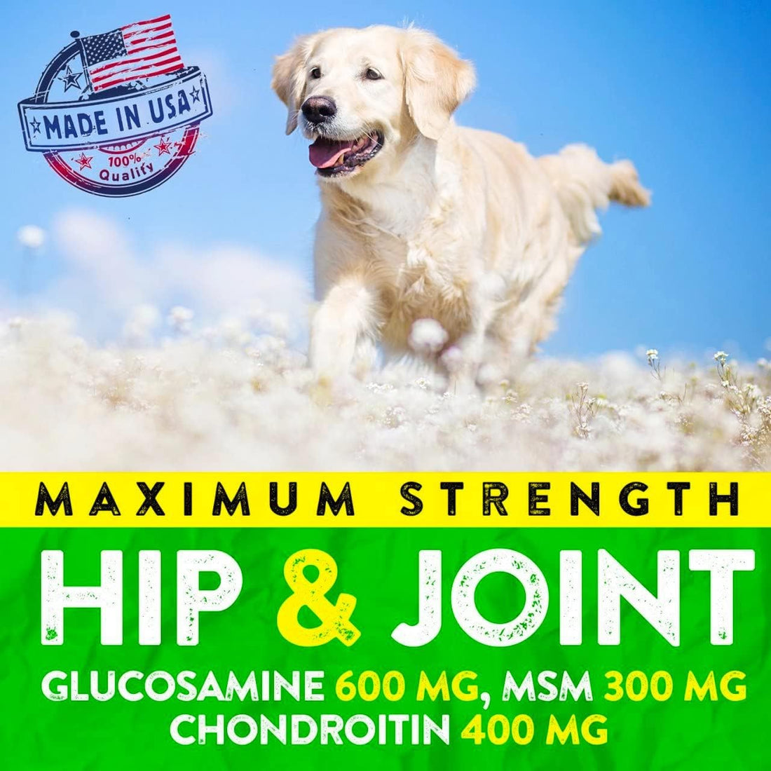 Hemp Hip and Joint Supplement for Dogs - Glucosamine for Dogs