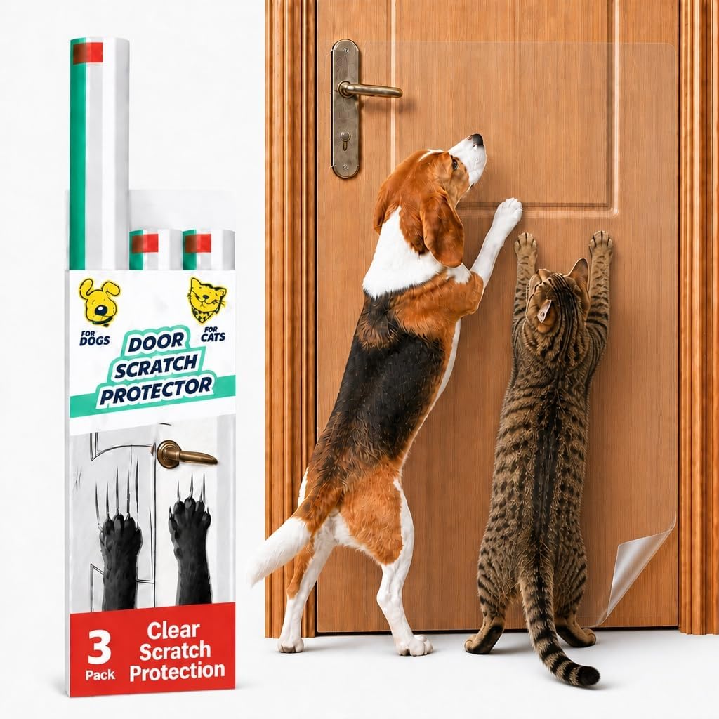 Panther Armor Dog Scratch Door Protector, 3 Pack, Durable
