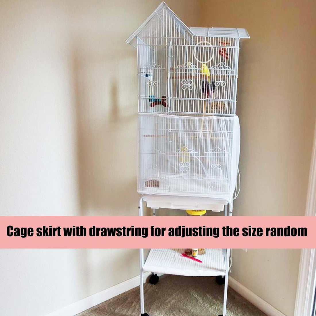 Bird Cage Seed Catcher, Large Bird Cage Cover