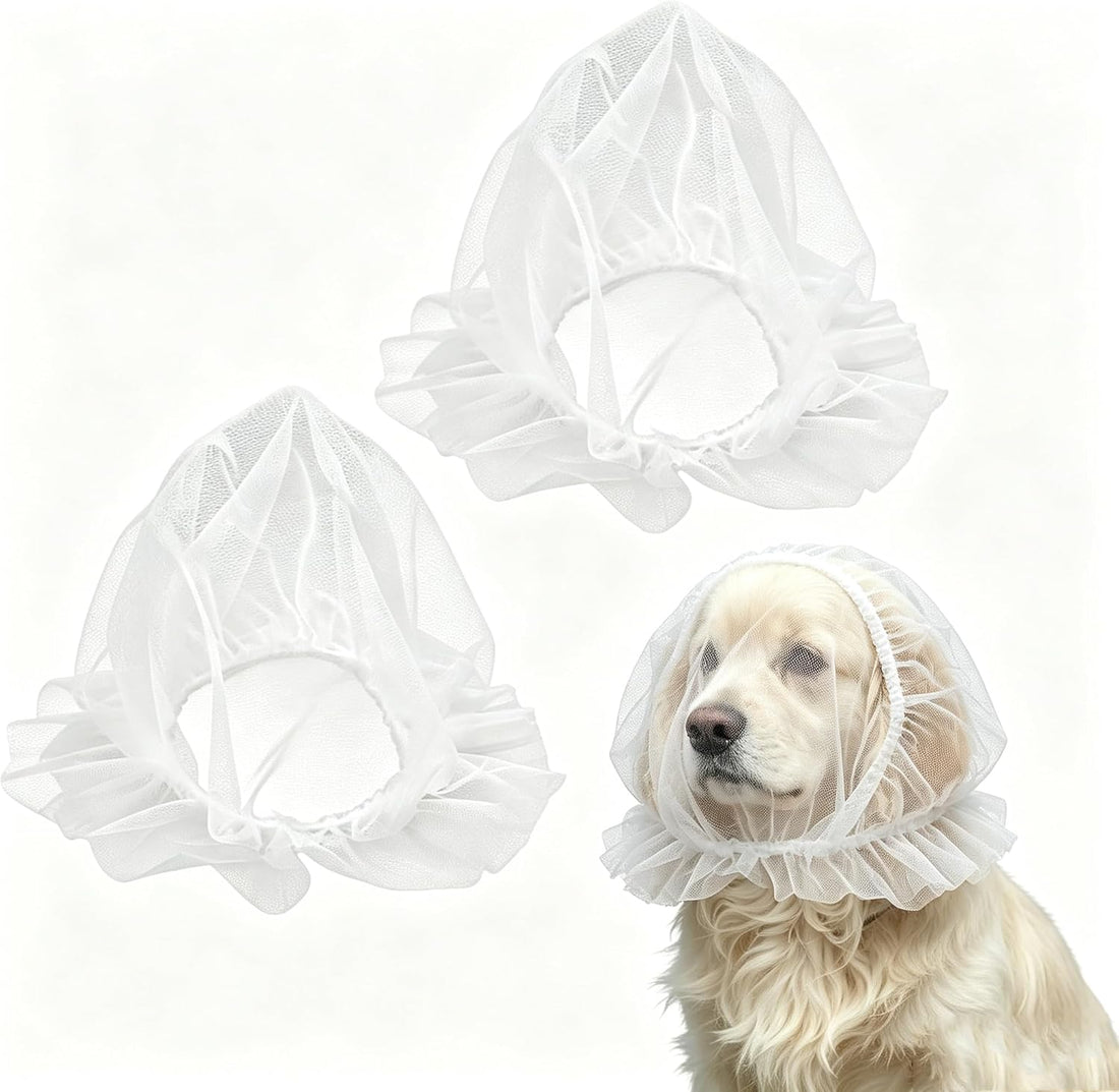 2 Pcs Dog Face Mesh Net, Anti Eating Pet Headgear for Small Medium