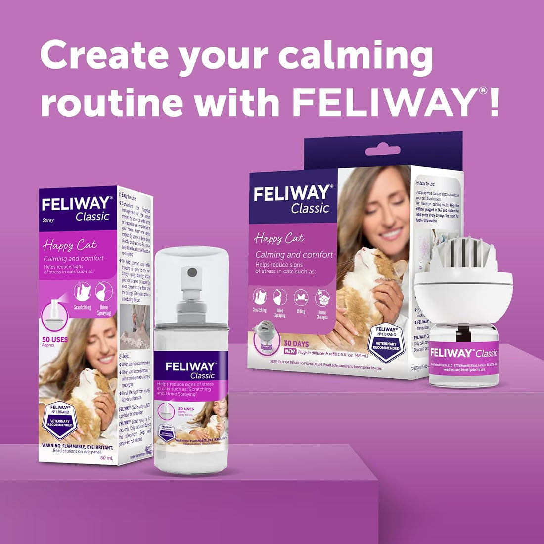 FELIWAY® Classic Cat Calming Spray, 60ml