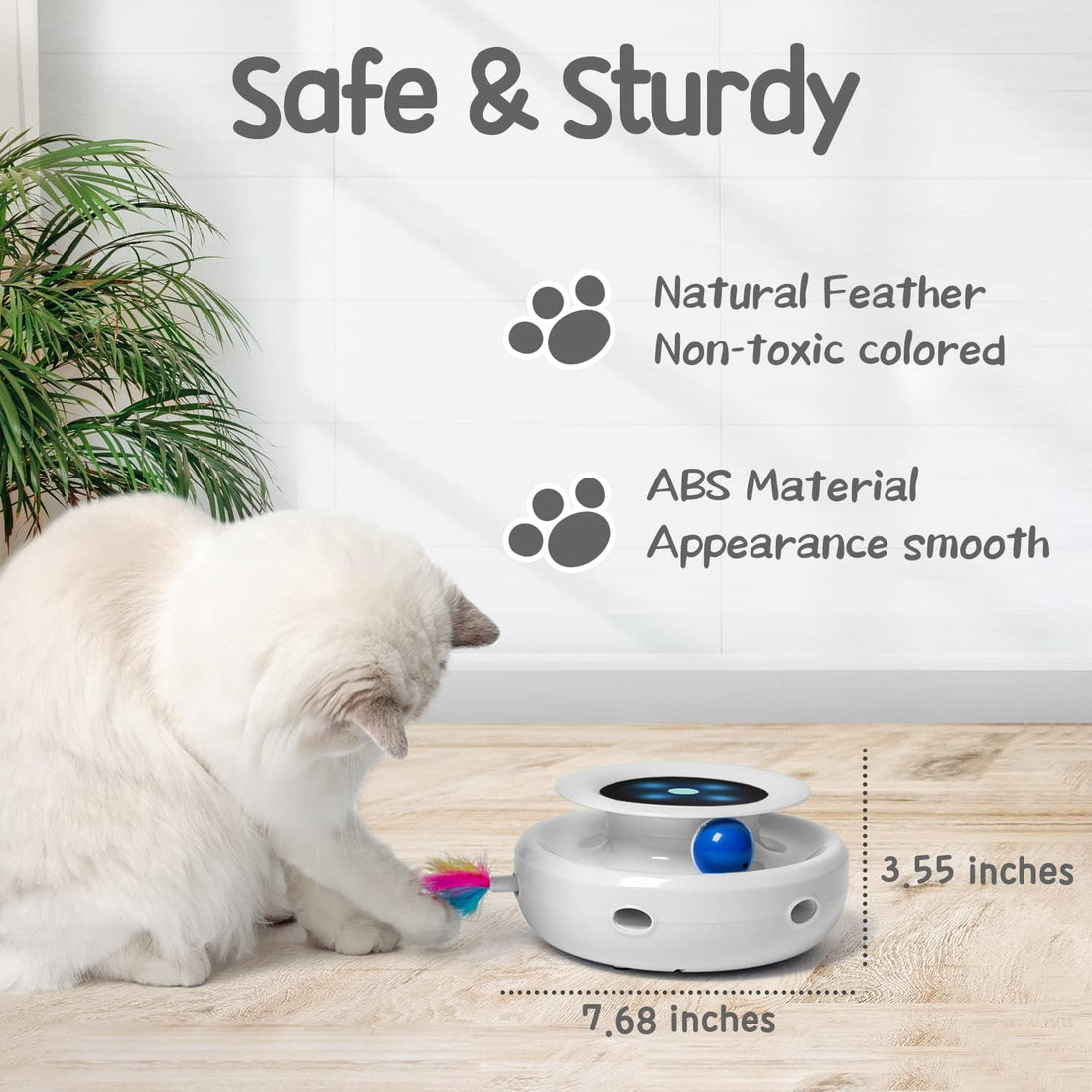 ORSDA 2in1 Interactive Toys for Indoor Cats, Timer Auto On/Off