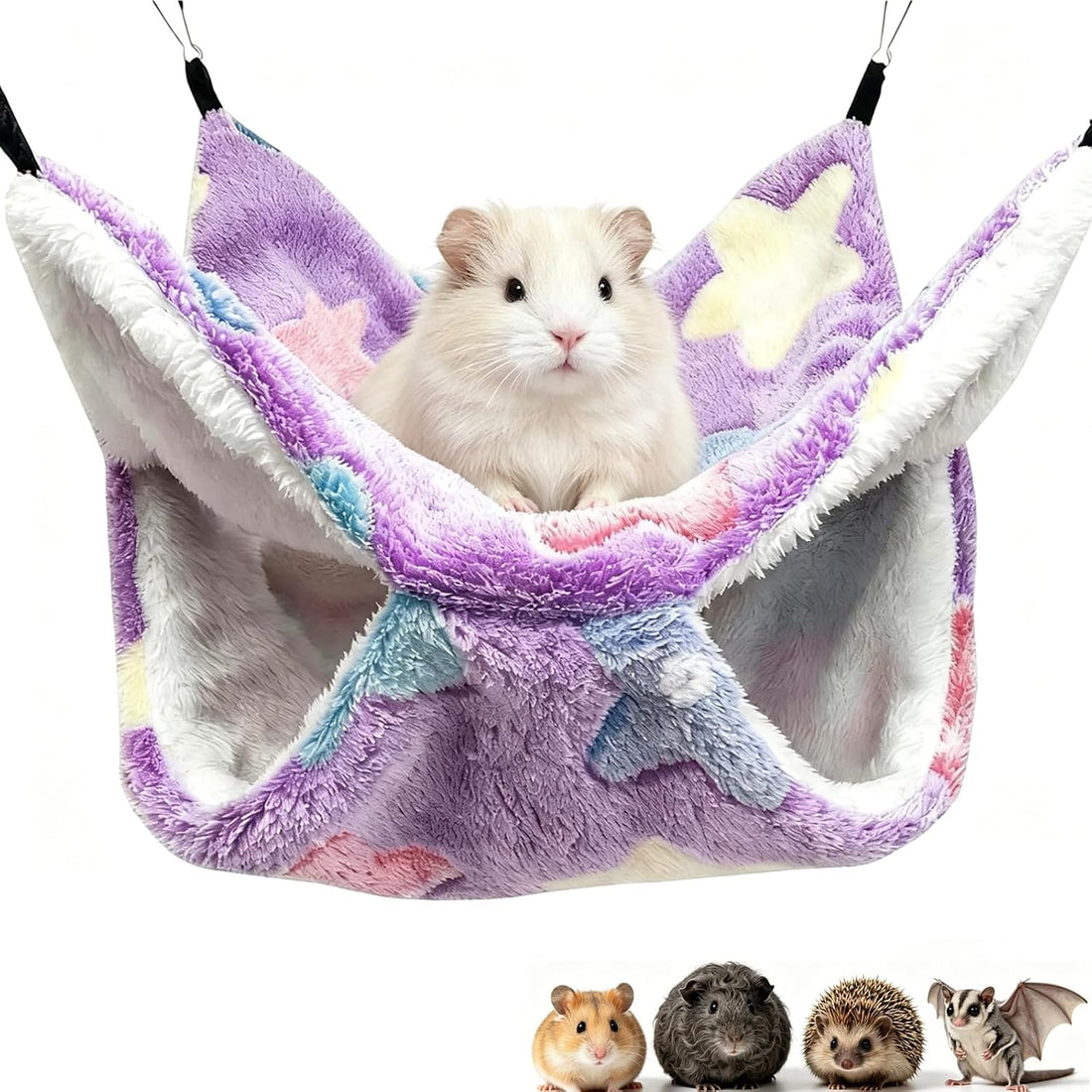 Guinea Pig Hammock for Cage 13.3X13.3,Sugar Glider Hammock,Reusable