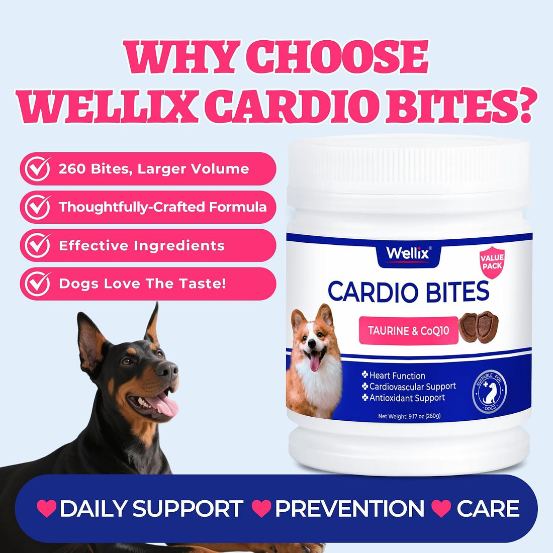 Wellix 260g Cardio Taurine for Dogs