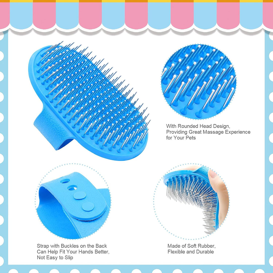 Rabbit Grooming Kit, Rabbit Brush for Shedding with Bunny Nail Clipper