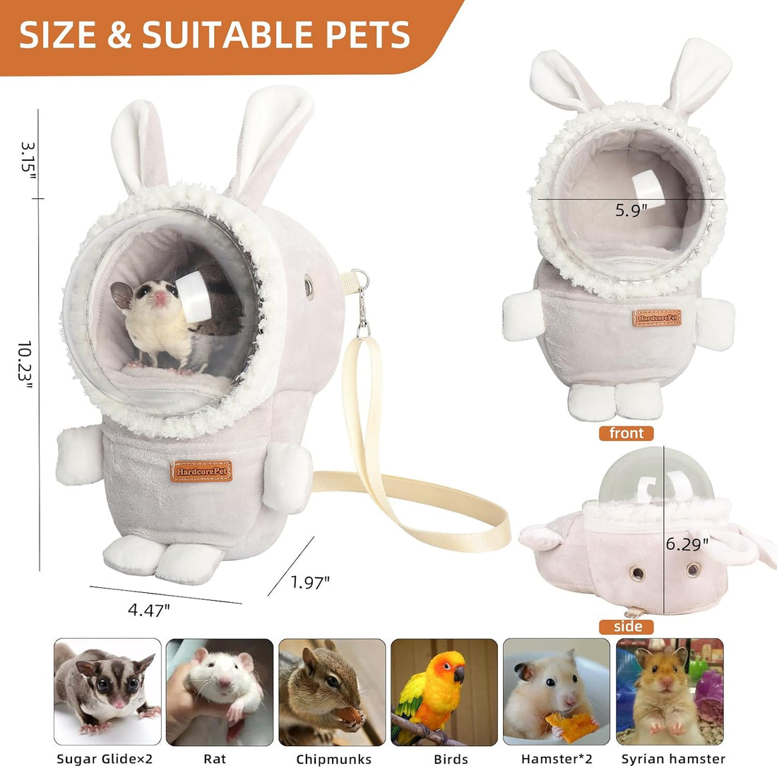 Hamster Carrier Rat Bag Cute Rabbit Shape Small Animal Sugar Glider