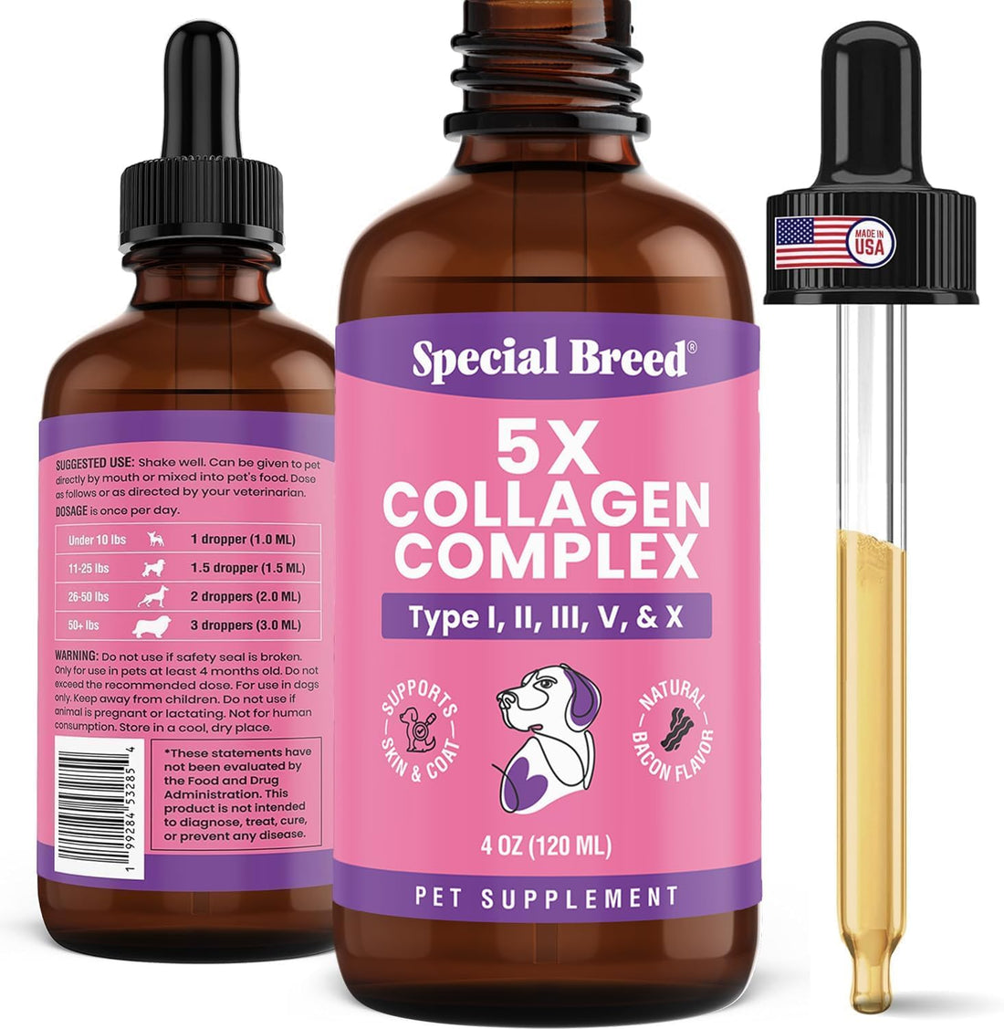 Premium Collagen for Dogs - Liquid Support for Joints, Skin, Coat