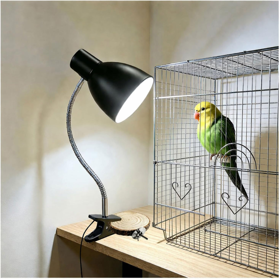 KINGYEENUO Bird Cage Light with UVA UVB Full Spectrum Bird Lamp