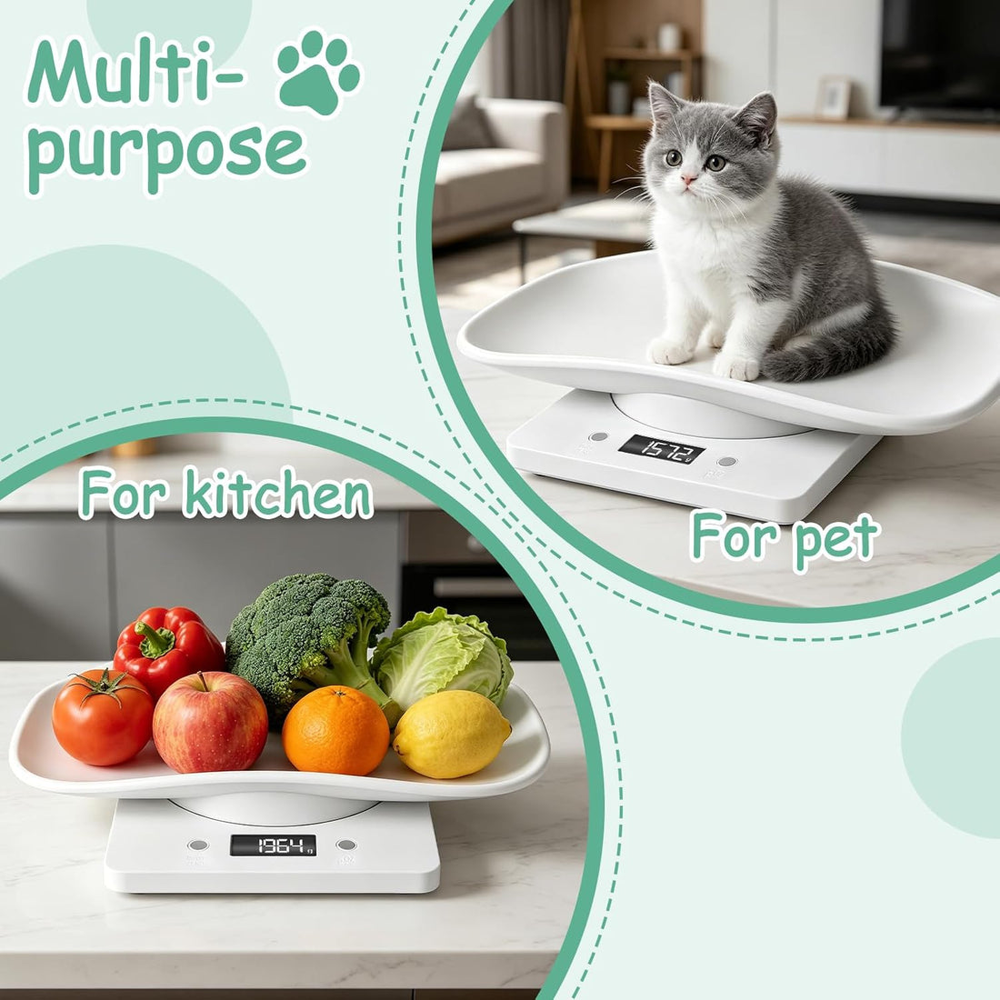 LYTDMSKY Digital Pet Scale, Puppy Scale for Weighing