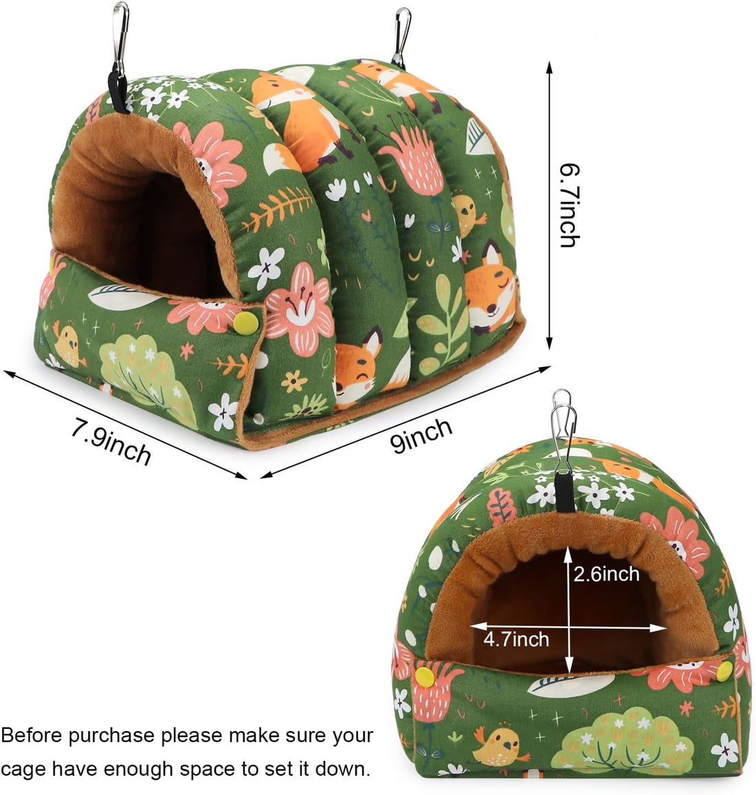 Wontee Bird Nest House Winter Warm Snuggle Hut Bird Bed Hanging
