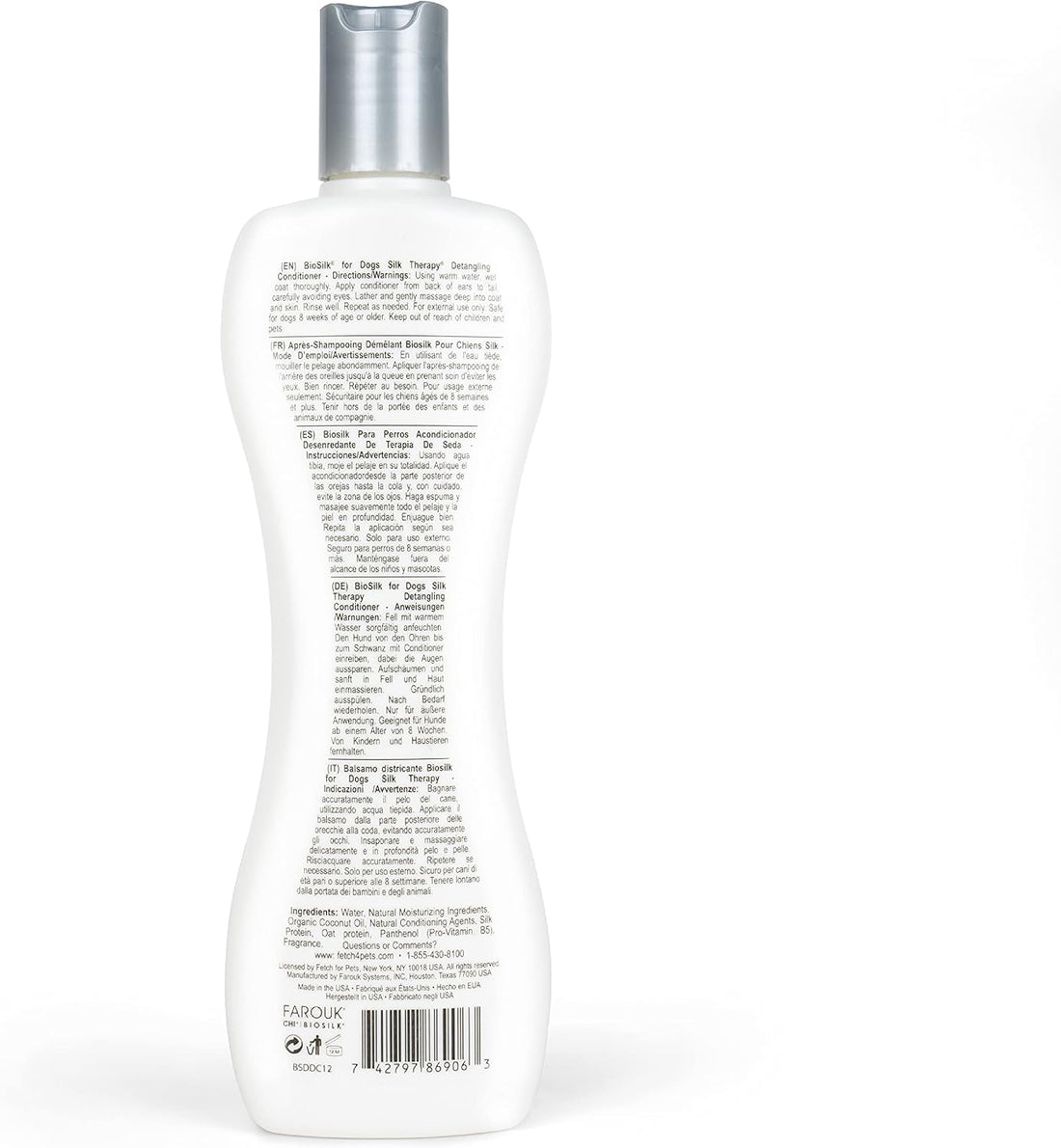 BioSilk for Dogs Silk Therapy Dog Detangling Conditioner
