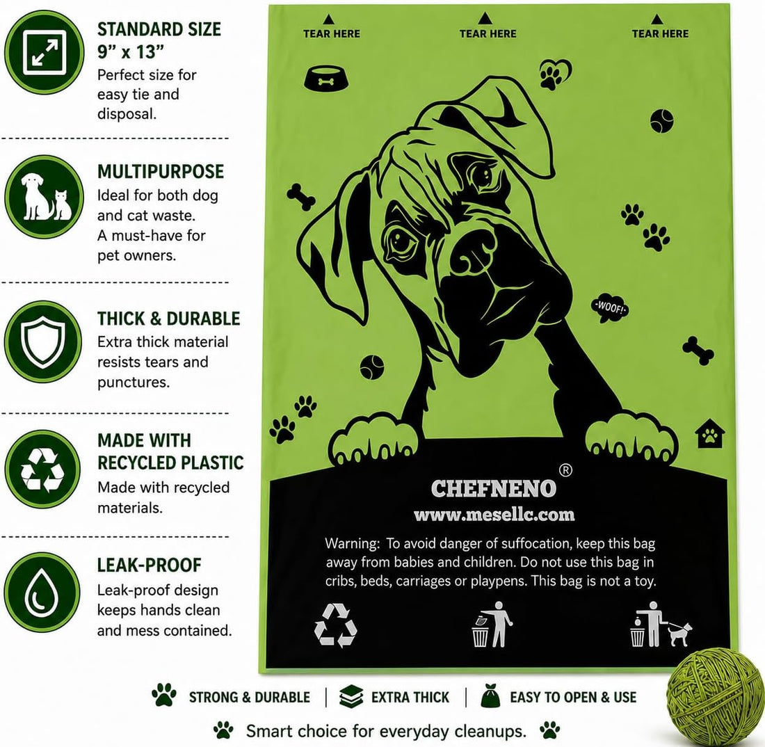 Doggy Poop Bags Biodegradable with Dispenser Eco-friendly Dog Waste