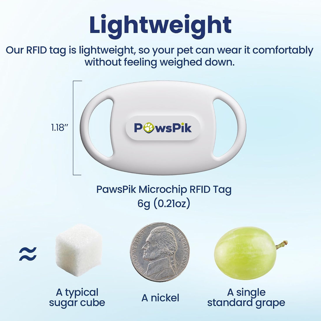 PAWSPIK RFID Microchip Tag for PawsPik Automatic Microchip RFID Cat