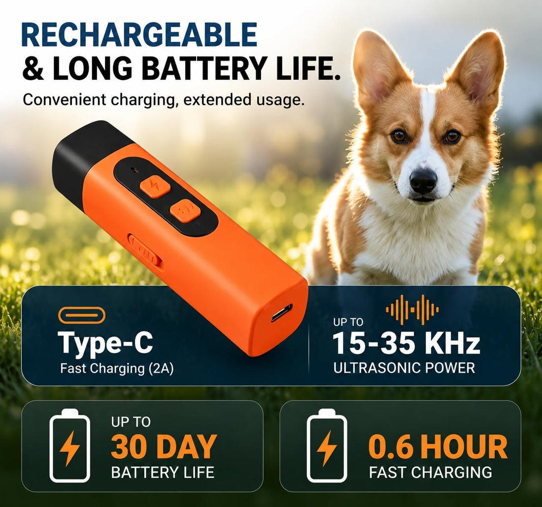V2 Dog Bark Deterrent Devices- Ultrasonic Sound Trainer for Dogs
