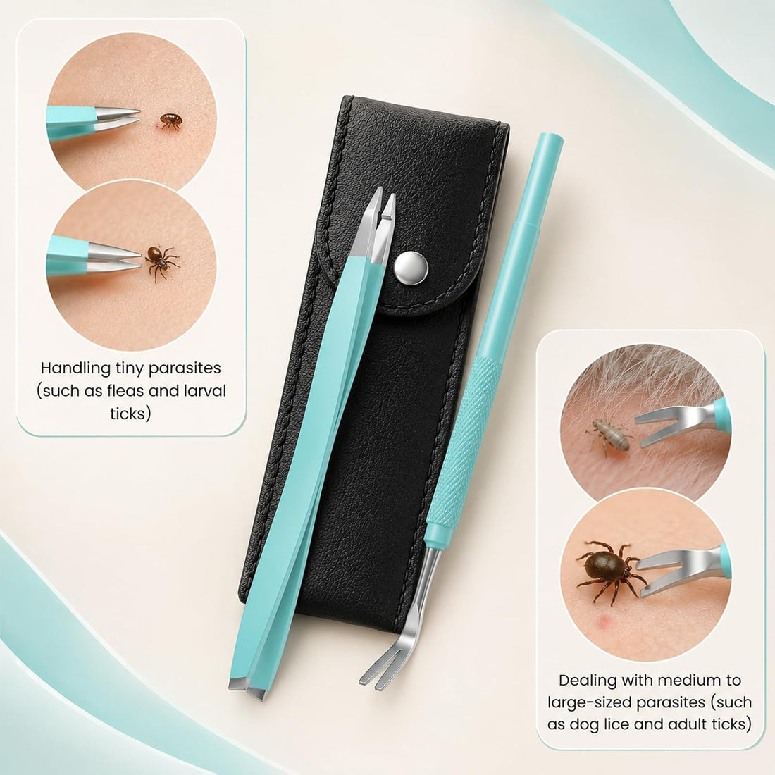 InnoHHustle 2 Pcs Tick Removal Tool Kit for Dogs, Cats & Humans