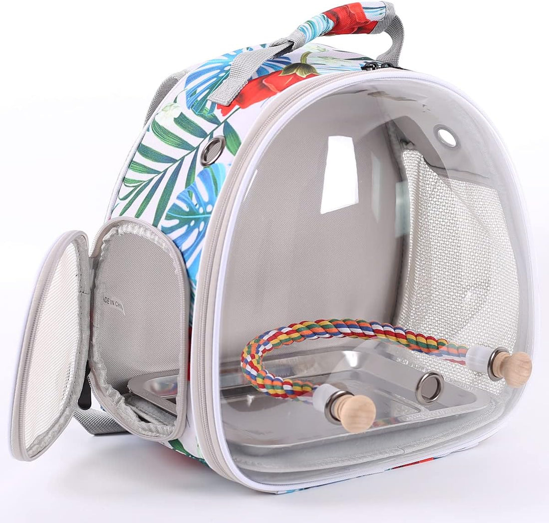 Bird Carrier Backpack with Rope Perch