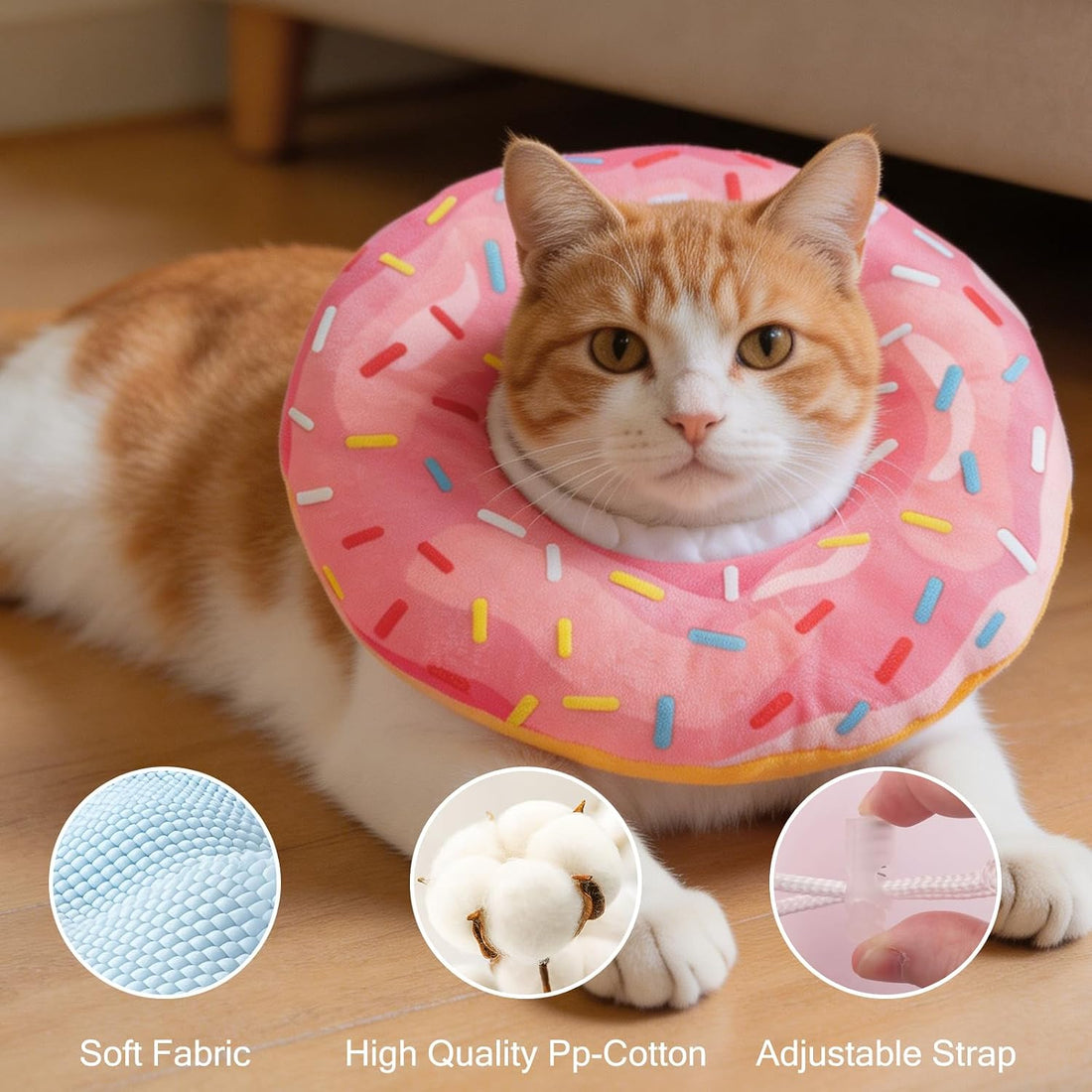 Soft Cat Elizabeth Collar Donut Anti-Licking Care for Small Cats