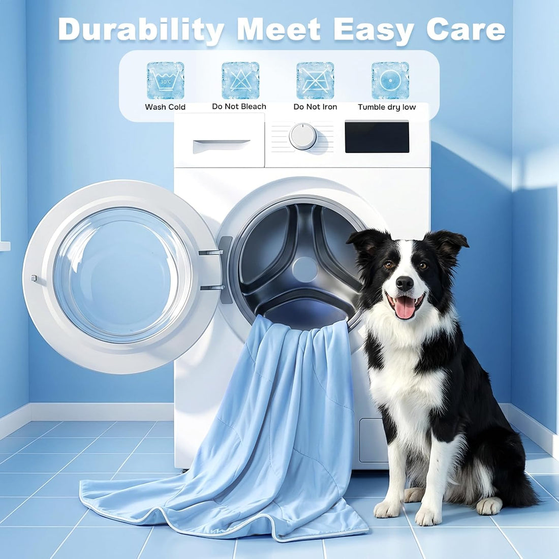 ZOMISIA Breathable Cooling Blanket for Large Dogs