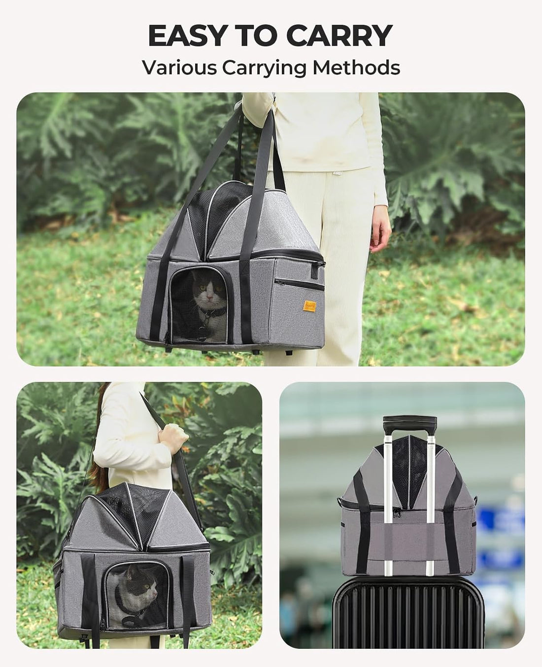 BurgeonNest Top-Expandable Large Cat Carrier