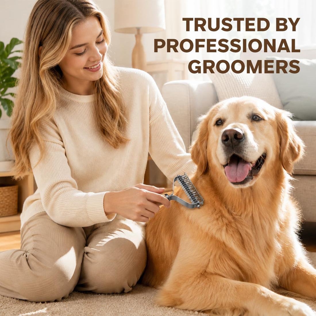 PAWSHOLIC Undercoat Rake for Dogs