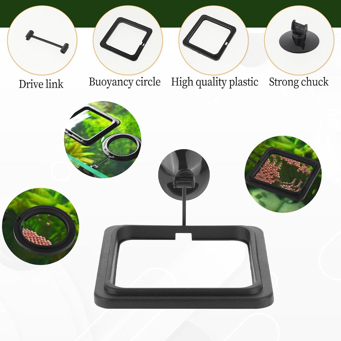 2 PCS Fish Feeding Ring, Aquarium Feeding Ring Automatic Goldfish