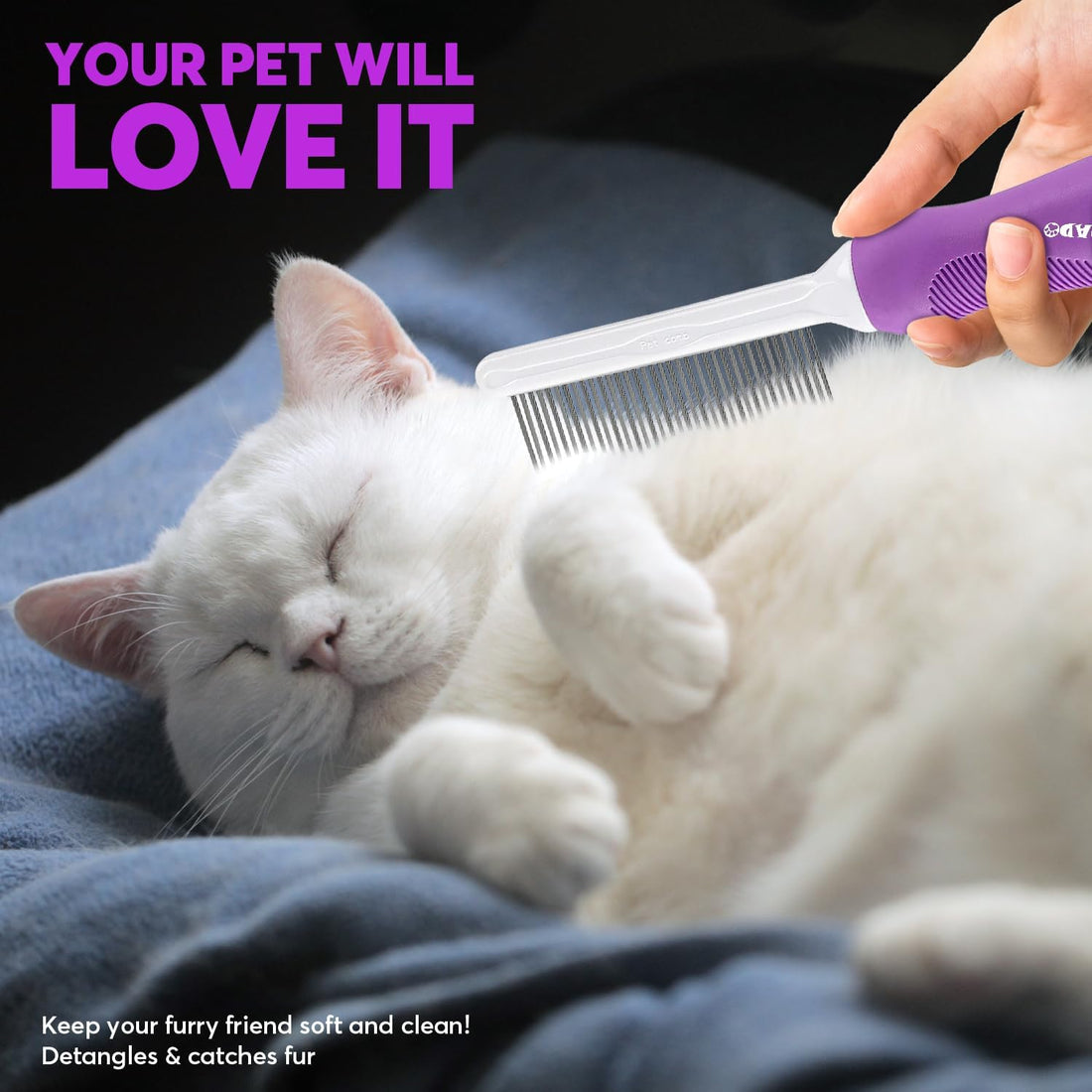 GENPEPADO Grooming Comb for Dogs and Cats with Matted Hair