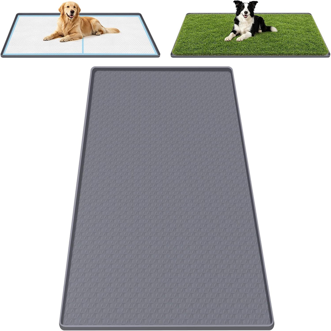 Silicone Dog Pee Pad Holder 40" x 28" Potty Training Tray
