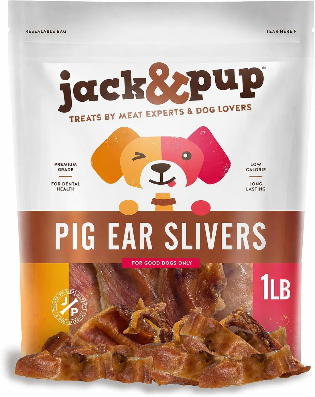Jack&Pup Half Pig Ears for Dogs