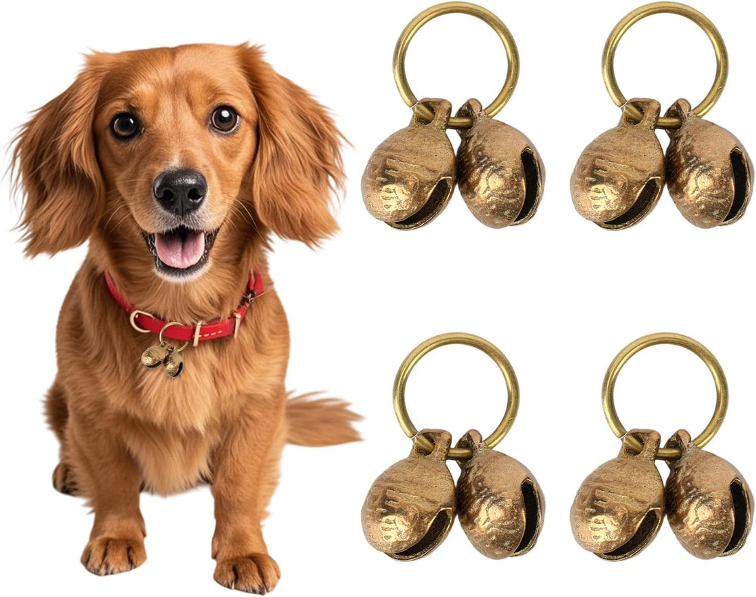 Extra Loud Copper Dog Bells, Collar Brass Pet Bells Vintage Copper