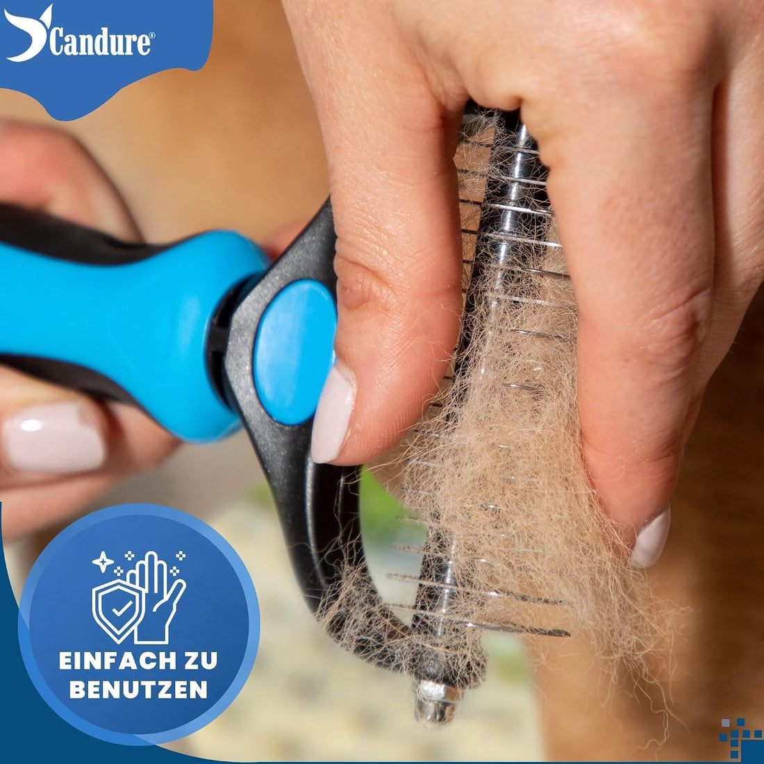 Candure Dog Brush for Shedding & Effective Hair Removal