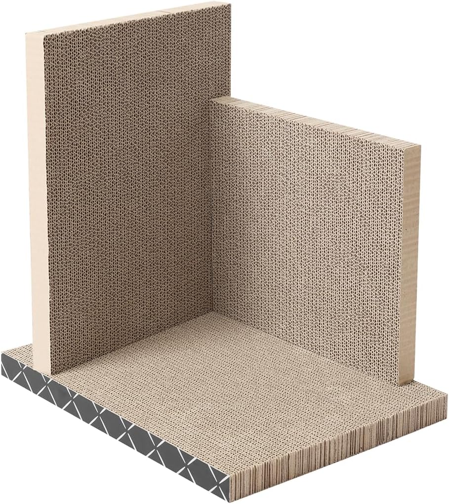 Hide & Scratch Cat Scratcher Refill Pads 4 Pack Double Sided Cardboard