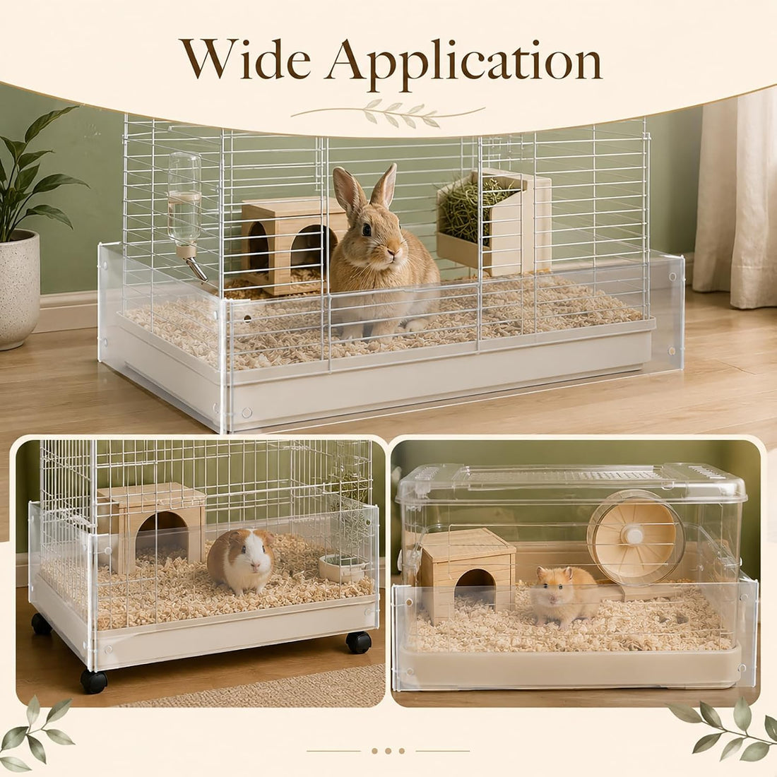12 Pack Hamster Cage Liner, Clear Cage Accessories Urine Guards