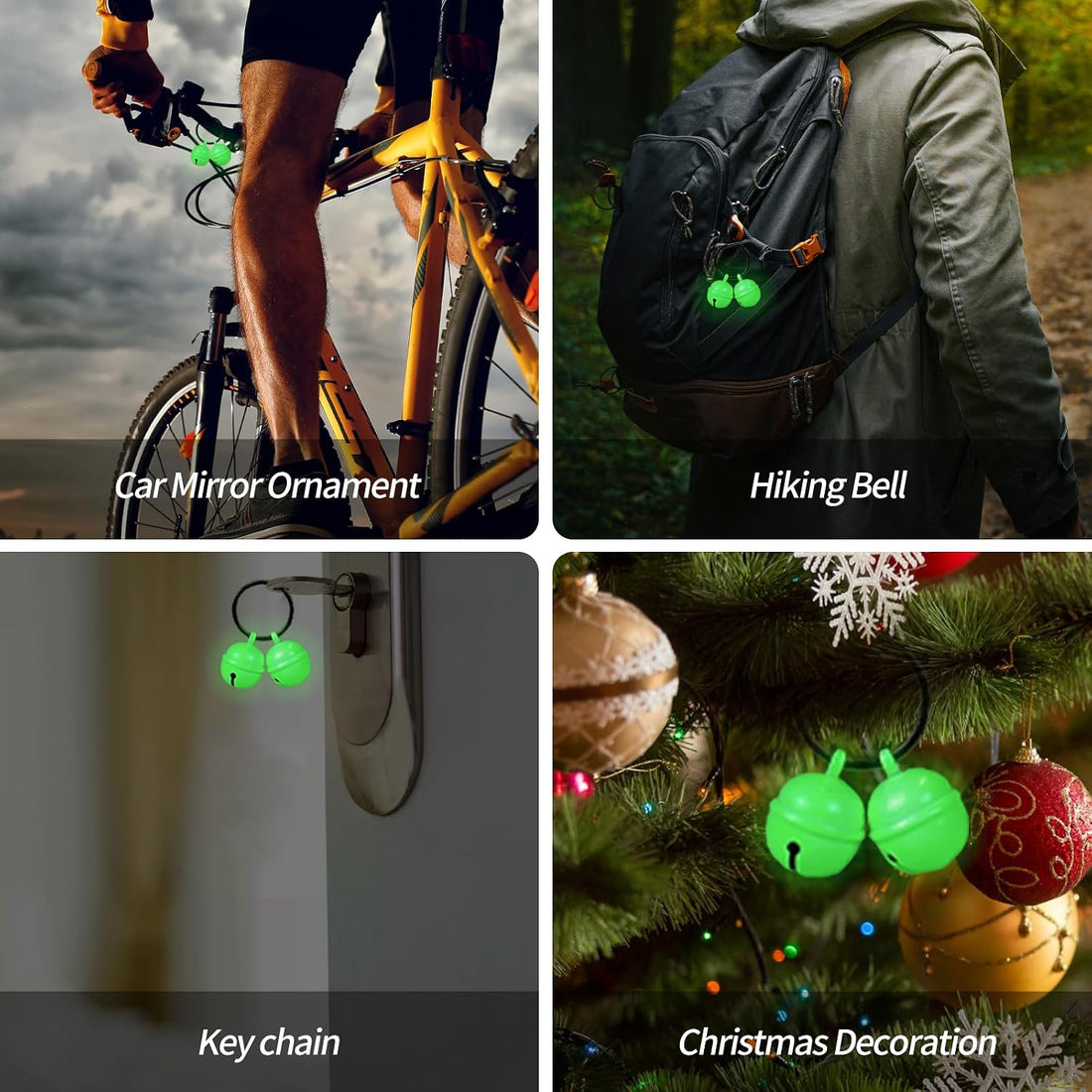 Whimsii Bells for Dog Collar, Glow Bell for Medium to Large Dogs