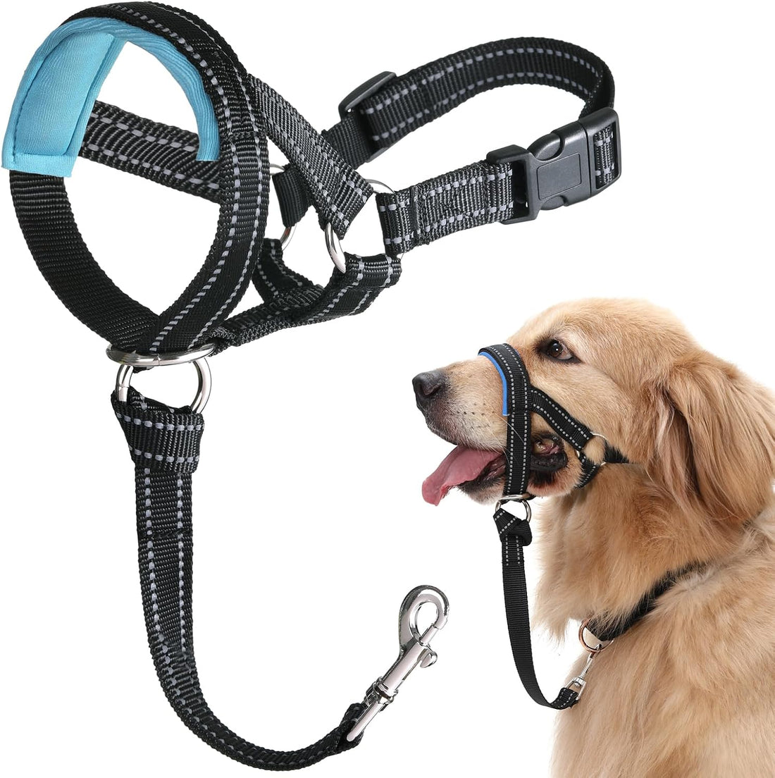 BARKLESS Dog Head Collar, No Pull Training Collar with Soft Padding
