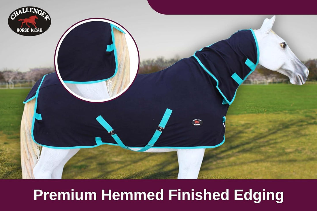 Challenger Horse Sheet Polar Fleece Cooler Exercise Blanket Wicks