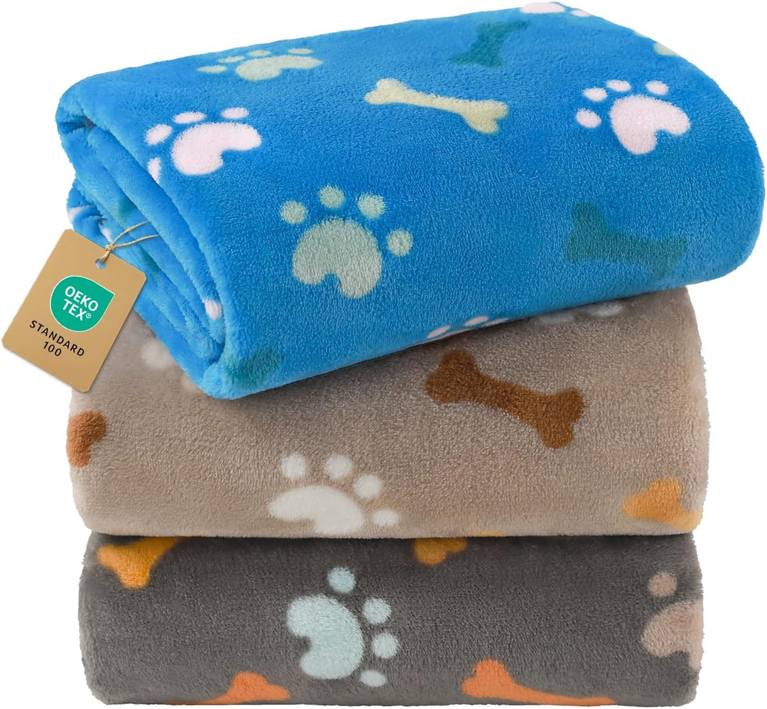 Luciphia 3 Pack Cute Cat Blankets Cozy Small Throw for Pet