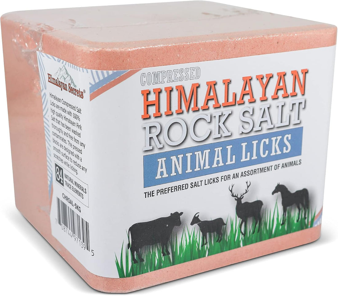 Himalayan Secrets Compressed Salt Lick for Livestock & Wildlife, 11 lb